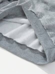 Attitoon Damen Loose Halb-Reißverschluss Rollkragen Fleece Sweatshirt, geeignet für Herbst/Winter, Vintage, amerikanischer Lässig Stil, 1997 Aufdruck - Grau - Übersicht 6