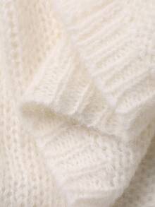 DAZY Women's Bowknot V-Neck Loose Casual Soft Cardigan, New Style For Autumn/Winter - Beige - View 6