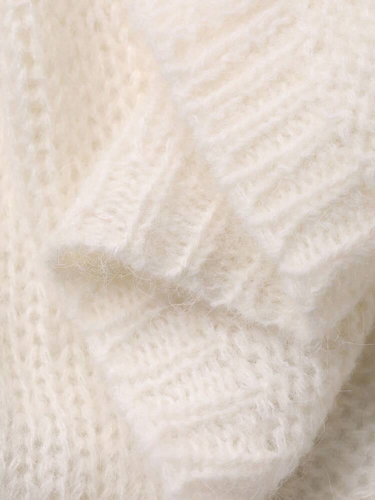 Women's Bowknot V-Neck Loose Casual Soft Cardigan, New Style For Autumn/Winter