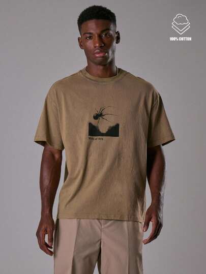 Musero Men Oversized Short Sleeve Front Graphic T-Shirt SPRING/Fall Clothes Summer