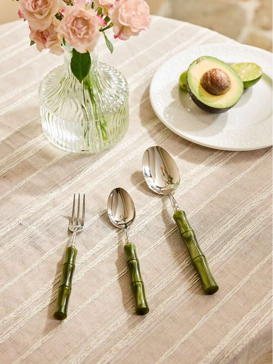 Cirelle Bộ dao nĩa bằng thép không gỉ màu xanh lá cây Creamics hình tre cao cấp Bộ dao nĩa sang trọng Phong cách Thanh lịch Bền Chống gỉ Dễ dàng vệ sinh Hiện đại Độc đáo Tinh tế Cao cấp Sang trọng Kiểu dáng đẹp Bàn ăn tiện dụng Sử dụng hàng ngày Quà tặng tụ họp Thiết kế cao cấp trang nhã | Nĩa trái cây, Nĩa bạc Creamics, Thìa và nĩa bạc nhà bếp, Nĩa dài, Đồ dùng nĩa, Bộ nĩa thìa, Nĩa thịt, Bộ thìa và nĩa, Nĩa, Nĩa, Nĩa thép không gỉ, Nĩa trái cây - Nhiều màu - Xem 1