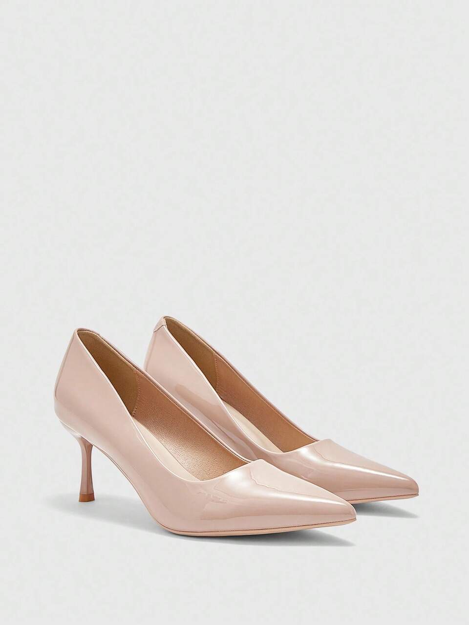 CUCCOO BIZCHIC Pointed Toe Slim High Heel Apricot Minimalist Comfortable Commute Daily Versatile Office Lady High Heel Pumps, Elegant Fashion Sexy High Heels Suitable For Work, Party, Banquet For Christmas Spring Shoes