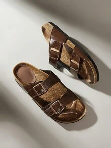 Solecia Women's Fashion Flat Sandals, Summer Beach Vacation Outdoor Slippers - Brown - View 6