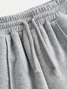 SHEIN Girlism Teen Girls Gray Drawstring Casual Pocket Sweatpants Fall Winter