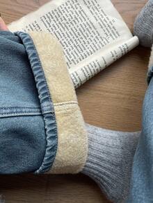 DAZY Damjeans med raka ben och mjuka, termofodrade jeans, blå tvättade, rak passform, termofodrade, vinter - Mediumtvätt - Visa 5