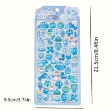 1Pc/2PCS 3D Embossed Stickers - Cute Cat, Dinosaur, Rabbit, Penguin Cartoon Animal Decorative Stickers, DIY Scrapbooking Material