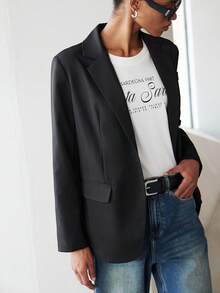 Lumivelle 万圣节女式西装外套简约服装女式黑色套装