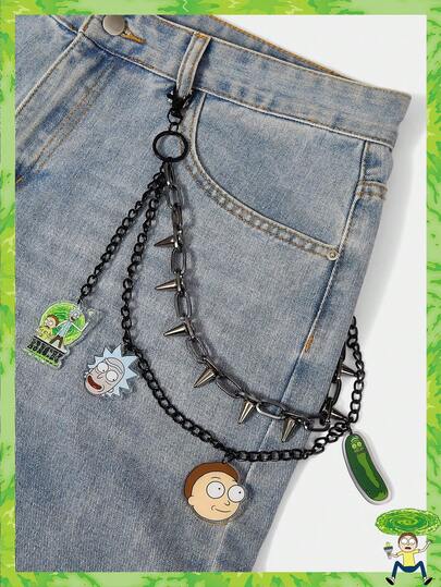 Rick and Morty X SHEIN Women Pants Chain