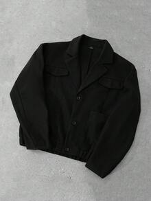 Manfinity Homme 这款男士经典黑色长袖大衣采用经典设计，直筒剪裁，配有领子和长袖。它是一款备受好评的畅销休闲单品，适合通勤、上学、度假等各种场合，也是送给丈夫或男友的理想礼物。男女皆宜，适合情侣搭配，秋冬季穿着。 - 黑色 - 查看 3