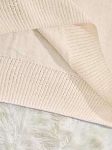 RueChic Men Graphic Knitted Crew Neck Regular Sweater - Beige - View 5