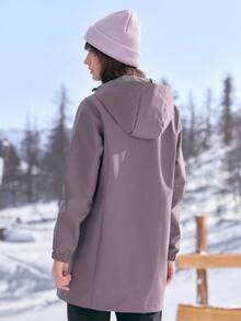 In My Nature 女士字母印花长袖拉链连帽户外风衣夹克