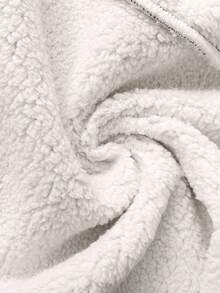 SHEIN Clasi Áo khoác dày lót da và lông thú giả dành cho nữ, thích hợp cho việc đi làm, đi chơi và tụ tập vào mùa đông - Màu Tím - Xem 7