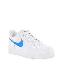 Nike Air Force 1 '07 Men's Sneakers Summit White/Safety Orange/Photo Blue FN7804-100 - Summit White/Safety Orange/Photo Blue - View 2