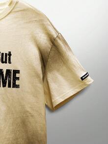 NEON BLANC Men's Street Style Slim Fit Crew Neck Knit T-Shirt, Suitable For Summer - Yellow - View 4