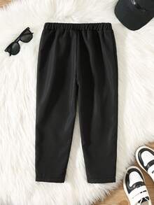 TaviRue Young Boys Casual Plain Straight Fit Thermal Lined Pants For School, Garden, Birthday, Fall, Halloween, Christmas, Thanksgiving, Autumn Winter Season Girls Winter Pantsgirls Thermal Lined Pants - Black - View 5