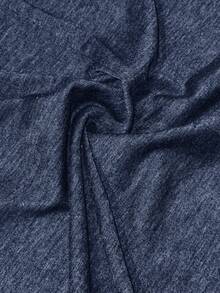 Slaydiva Bộ 3 áo vest + quần + áo khoác thanh lịch cỡ lớn dành cho nữ, mùa thu/đông - Xanh đậm - Xem 6