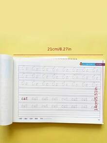 1PC English Alphabet Tracing Workbook, 46-Page Preschool Learning Activity Book, Number Tracing, Pencil Control Exercises, One-On-One Practice, Toddler Writing Practice, Homeschool Classroom Supplies - Multicolor - View 2