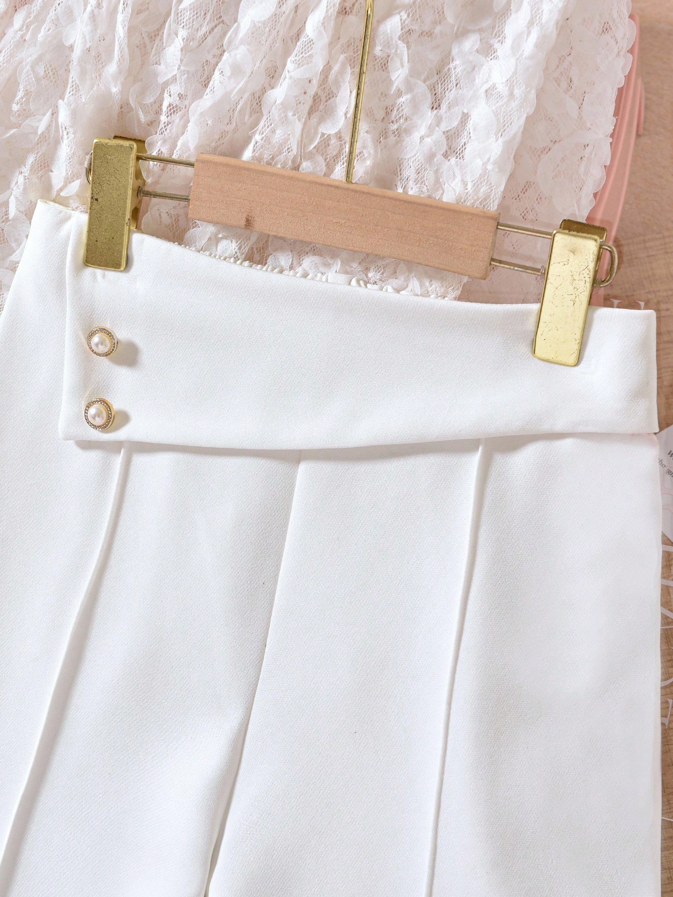 SHEIN بنطلون تايب كابري بأرجل واسعة للبنات مراهقات...