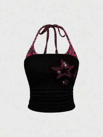 J-Fashion Shibuya Gyaru Y2K 2-in-1 Damen Trägershirt