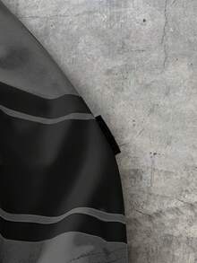 AXEPEAK Men's Letter Print Contrast Color Sporty Short Sleeve Polo Shirt