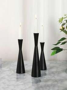 1 pièce Bougeoir de taille dorée, décoration parfaite pour la table de salle à manger, photoshoot de dîner aux chandelles, atmosphère romantique pour anniversaire de mariage, décoration de table de salon à la maison, décoration d'Halloween, du Nouvel An, cadeaux, décoration de maison pour la remise des diplômes, décorations de Noël pour la chambre