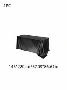 SHEIN 1 件/2 件缎面桌布，白色/奶油色/香槟色/粉色矩形桌布，光滑涤纶面料，适用于婚礼装饰、生日派对装饰、周年纪念、新娘送礼会装饰、婚礼、宴会派对活动、毕业派对装饰