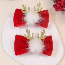 1/2pcs Pet Dog Cat Deer Themed Hair Clips, Suitable For Daily Use/Christmas