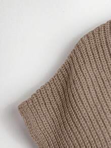 GlowEve 2件套女士休闲针织罗纹圆领套头毛衣套装