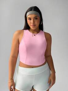 Rhythm Era Women's Removable Padded Twist Back Camisole Bra, Regular Fit, Suitable For Sports, Casual, Daily Wear, Tennis, Yoga, Plus Size Cross Back Sports Bra Gym Top Activewear Tops Workout Tops