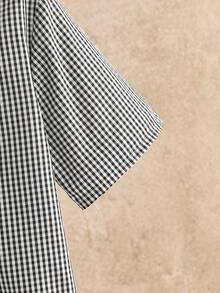 Manfinity NXTstreet 2 件套男士休闲格子衬衫和裤子套装，休闲两件套度假套装，舒适服装 - 彩色 - 查看 5