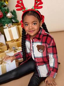 Young Girl Woven Plaid Casual Shirt - Multicolor - View 6