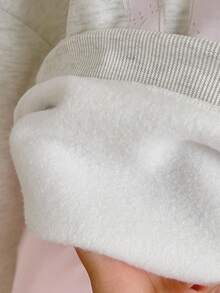 Sweetra Young Teen GirlCasual Street Fashion Oblique Shoulder Letter Print Sweatshirt & Tight Flare Pants Set, Pink