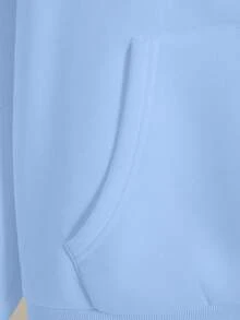 INAWLY 女士休闲拉链卫衣，纯色长袖卫衣，适合外出、教师、返校、毕业季、日常穿着、秋季穿着 - 淺藍色 - 查看 5