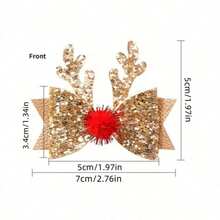 1/2pcs Pet Dog Cat Deer Themed Hair Clips, Suitable For Daily Use/Christmas