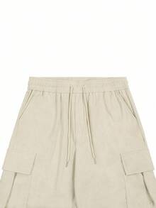 Claim Dot 男士宽松纯色休闲灯芯绒工装裤，多功能户外降落伞裤/慢跑裤，秋冬款