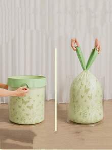 30/50/100PCS夏日清香便携垃圾袋加厚不易破家用便携式厨房客厅学生宿舍专用抽绳垃圾袋，香味清新，承受力强，精选PE材质，恒温热封，便携收口，加厚升级，清新除味，高颜值高品质 - 彩色 - 查看 14