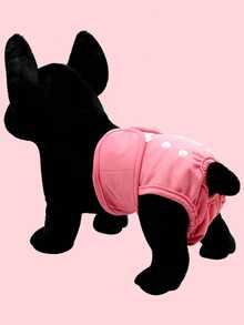 1pc Solid Color Pet Sanitary Pants For Small Medium Dogs - Hot Pink - View 1