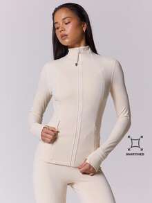 Musera Sport Sculpt Long Sleeve Zip Up Musera Sport Active Jacket Gymwear Seamless Slim Cinched  Stretch Padel Pilates Fitness Desert Runner