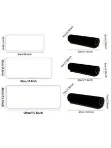 1PC Black Mouse Pad,Large Gaming Mouse Pad Gaming Mousepad Gaming Accessories For Desk,Desk Accessories & Workspace Organizers,Aesthetics Design - Black and White - View 2