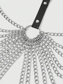 ROMWE Grunge Punk Release Buckle Harness Belt Sexy - Ten-layer chain strap - View 6