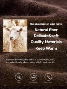 Ontre 羊毛材质 2025 新款休闲宽松圆领羊毛混纺斗篷毛衣，柔软舒适，适合商务、通勤和休闲，秋季服饰现代都市休闲时尚商务休闲女装办公室装低调老款风格轻松气质高端都市通勤高品质机场女装高端材质高端优雅复古巡航服装羊毛斗篷斗篷上衣棕色斗篷女装斗篷街头风格精致简约酷炫秋季棕色毛衣 - 棕色 - 查看 7