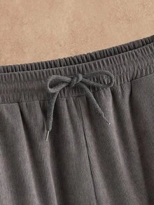 Manfinity NXTstreet 2 件套男士字母印花针织圆领运动衫套装男士休闲套装男士灰白套装男士 2 件套运动服，男士 2 件套男士运动服套装，秋季服装，冬季 - 彩色 - 查看 5