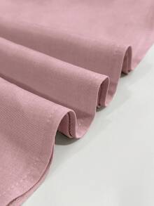 INAWLY Bộ quần dài và áo ống trơn màu thường ngày cho nữ - Hồng - Xem 5