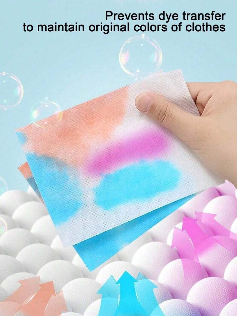 24/72/120 张扎染吸色纸 DIY 艺术工艺用品，适用于 T 恤、布料、衣服、家居派对装饰活动 - 白色 - 查看 1