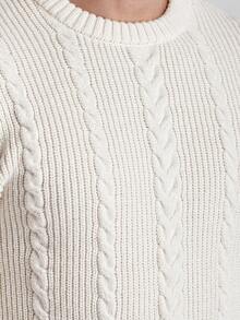 Manfinity CityGents Áo len cổ tròn dệt kim màu trơn thời trang thường ngày cho nam, thu đông - Nhiều màu - Xem 2