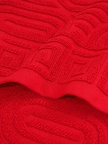 1/2 Piece Jacquard (Lightweight) Fabric, Not Thick, Available In Bath Towels Or Hand Towels In Various Sizes, Convenient For Home And Travel. Towel Cloth, Absorbent And Soft, Suitable For Bathrooms And Swimming Pools - Red - View 4