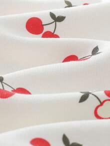 Cozy Pixies Bộ đồ ngủ 4 món in họa tiết quả dâu tây mềm mại cổ tròn tay dài kèm quần dài cạp chun ôm sát cho bé gái - Nhiều màu - Xem 4