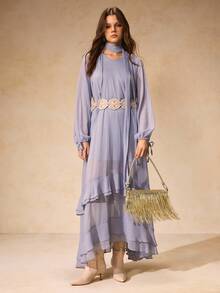 SHECARRY 时尚优雅派对金色流苏单肩包 - 金色 - 查看 6