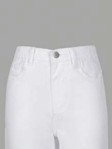 Sweetra Young Tween Girls Casual Fashion Light Blue Denim Color Butterfly Print Loose Wide Leg Relaxed Fit Comfortable Daily Versatile Washed Denim Pants Pink Bow Jeans Pants Y2k