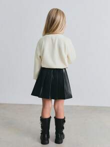 Maija Kids Oversized Casual Long Sleeve T-Shirt With Embroidered English Graphic For Young Girls Fall Winter